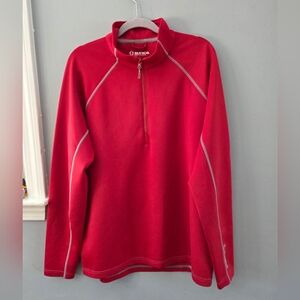 Sunice Golf Men’s Alum Layers Half-Zip Thermal Pullover Crimson Red Large